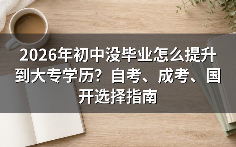 初中没毕业可以报名成人学历吗？