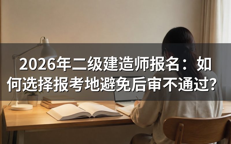 2026年二建考试时间与报名安排