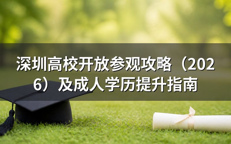 深圳10所高校开放参观,哪些值得去?