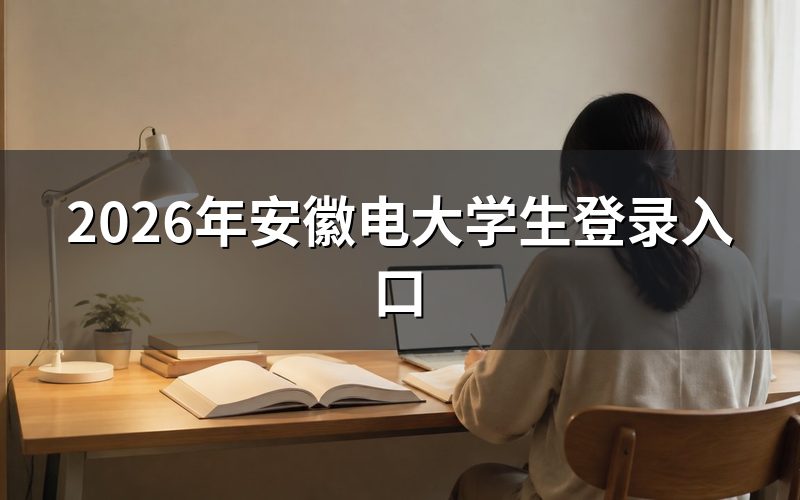 安徽电大学生登录入口与平台说明