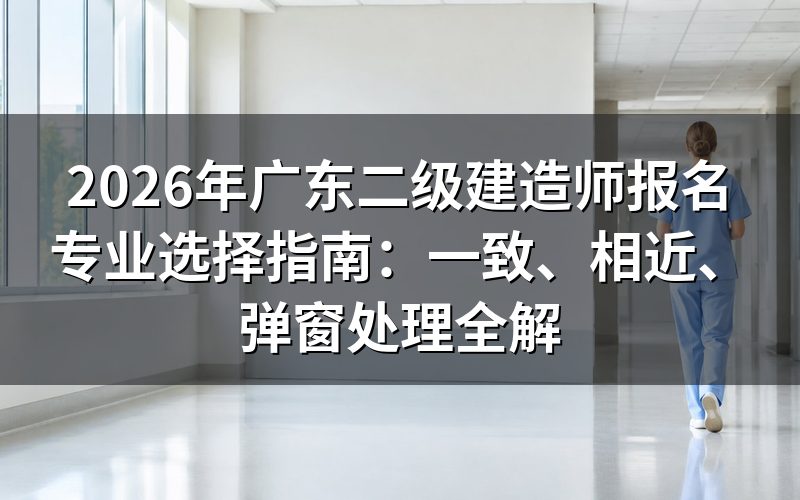 2026年广东二建报名专业选择原则是什么?