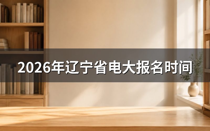 一、2026年辽宁省电大报名时间与流程