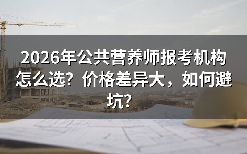 公共营养师报考机构为什么价格差异大？