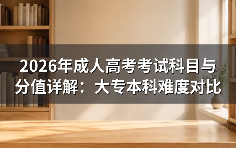 成人高考大专阶段考哪些科目？