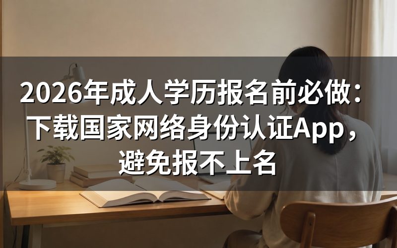 为什么报名前必须下载国家网络身份认证App?