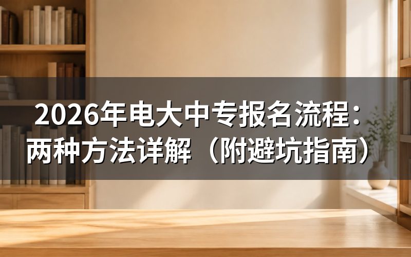 电大中专报名有哪两种方法?
