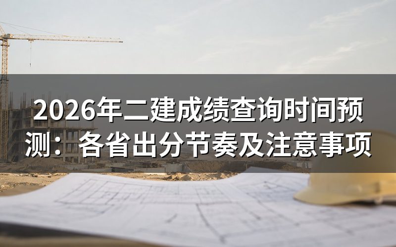 二建成绩查询:各省出分时间为何不同?
