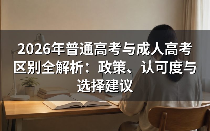 一、普通高考与成人高考：两种不同的考试制度