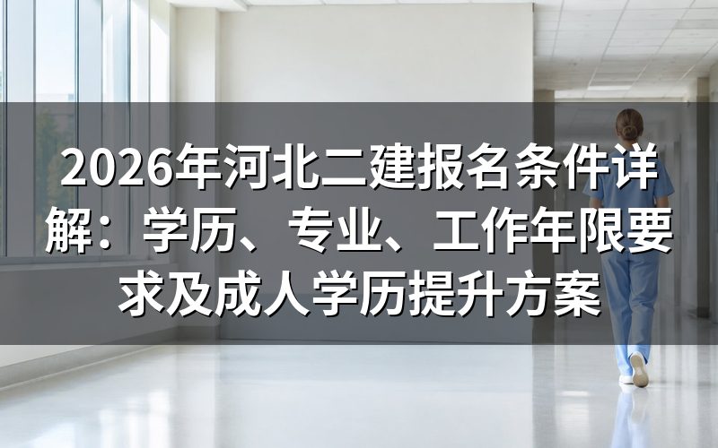 2026年河北二建报名条件是什么？