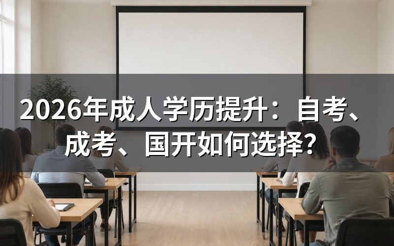 成人学历提升有哪些形式?