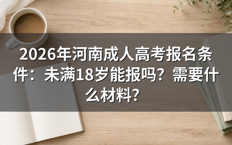 未满18岁能报考河南成人高考吗?