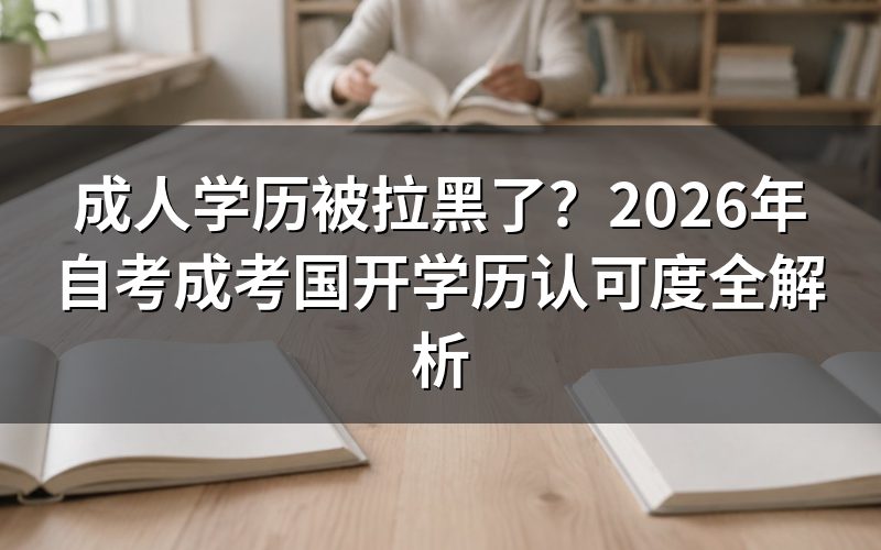 成人学历真的会被企业拉黑吗?