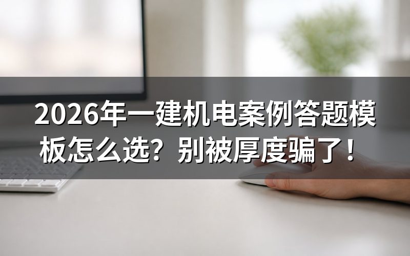 一建机电案例模板为什么不能只看厚度？