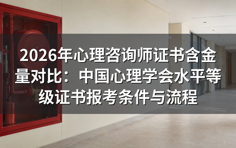 2026年心理咨询师证书改革，哪些证书含金量高？