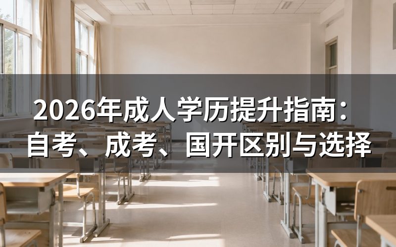成人学历提升有哪些方式?