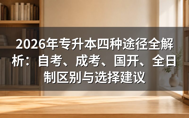 一、专升本有哪些途径?