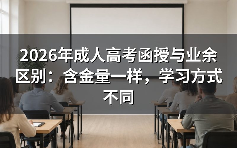 函授和业余是什么?