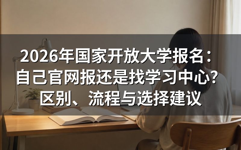 一、国家开放大学报名方式概述