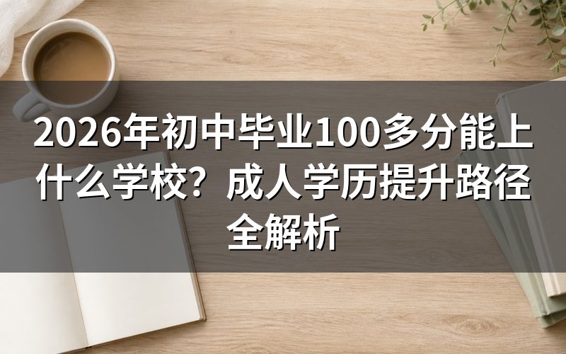 初中毕业100多分,有哪些升学选择?