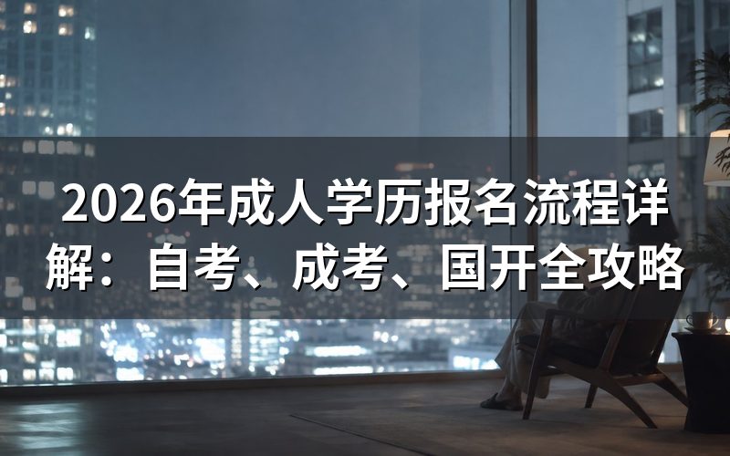 成人学历报名首步：确定学历形式