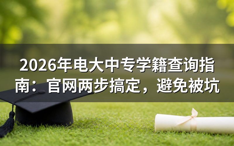 电大中专学籍查询方法
