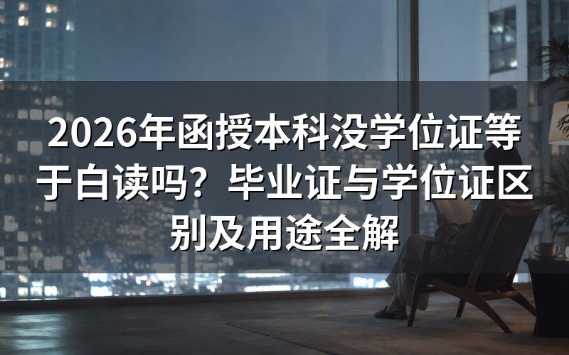 毕业证与学位证的根本区别
