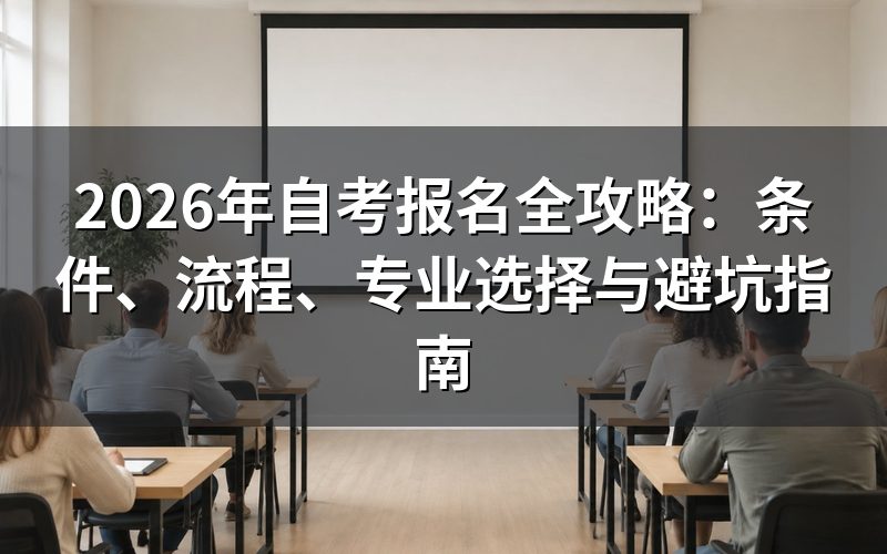 自考报名条件是什么?