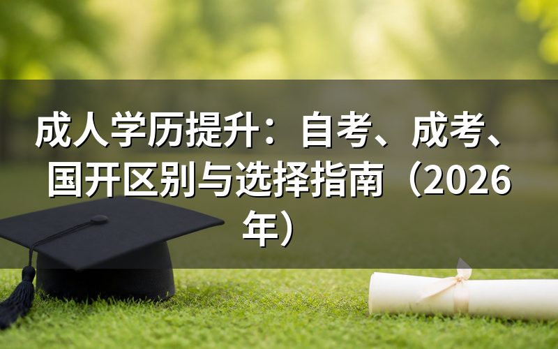 成人学历提升有哪些方式?