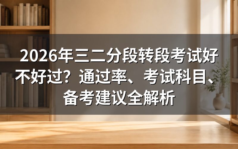 什么是三二分段转段考试?