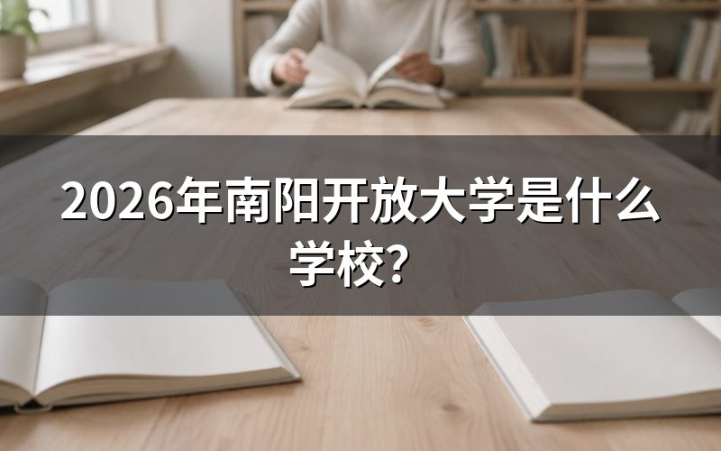 南阳开放大学是什么性质的学校?
