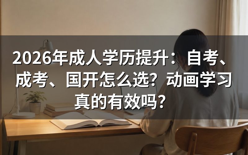 成人学历提升有哪些途径?