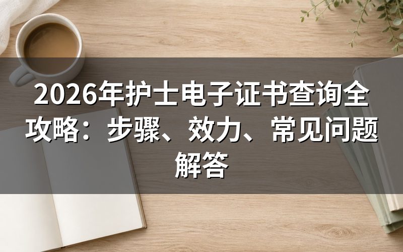 护士电子证书的法律效力如何？
