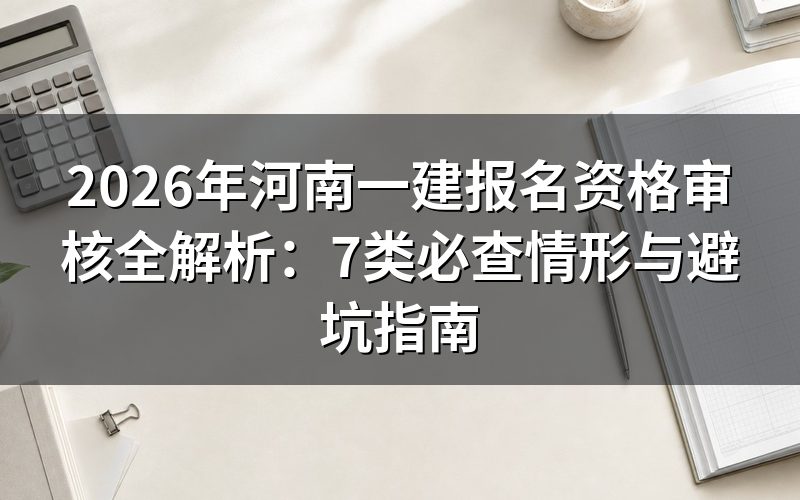 一建报名,哪些情形会被重点审核?
