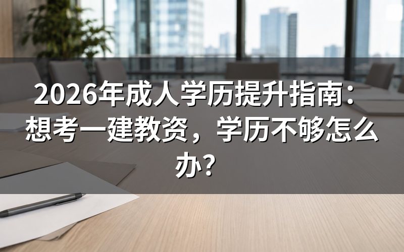 为什么考一建、教资需要大专以上学历?