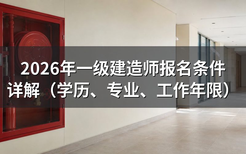 一建报名条件:学历要求是什么?