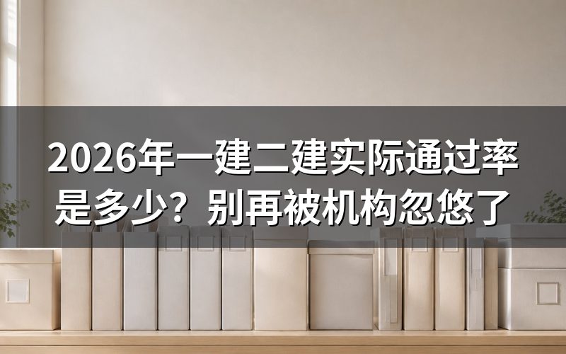 一建二建实际通过率到底是多少?