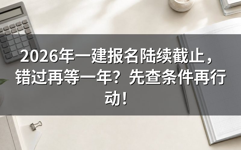 一建报名条件是什么?