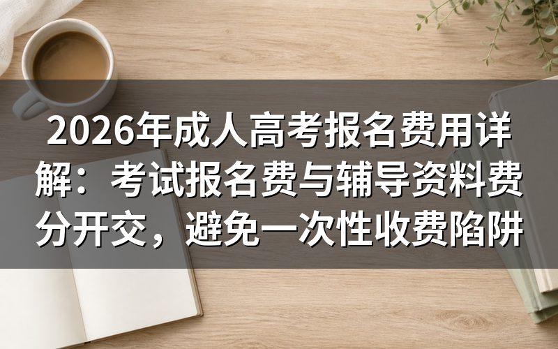 成人高考报名费用由哪两部分组成?