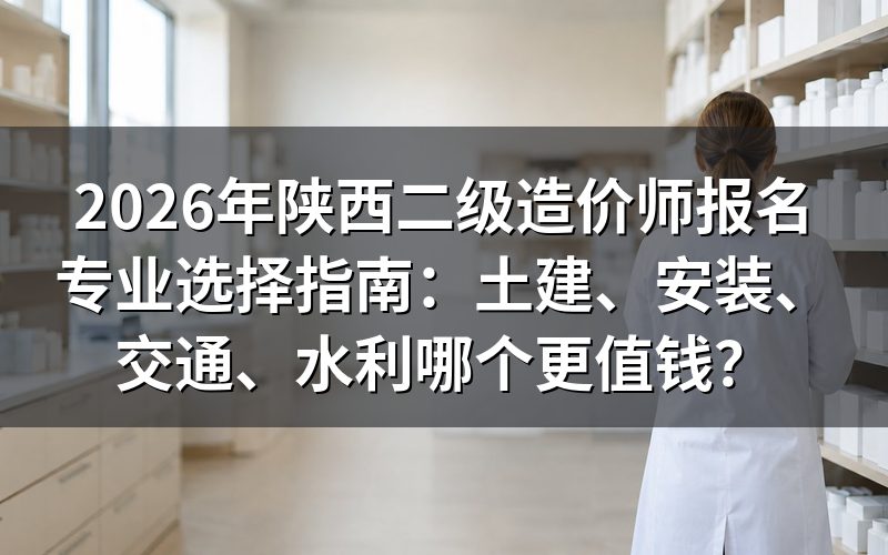 2026年陕西二级造价师报名时间及专业概况