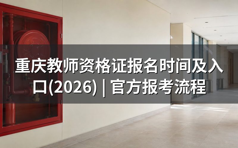 重庆教师资格证报名时间（2026年）