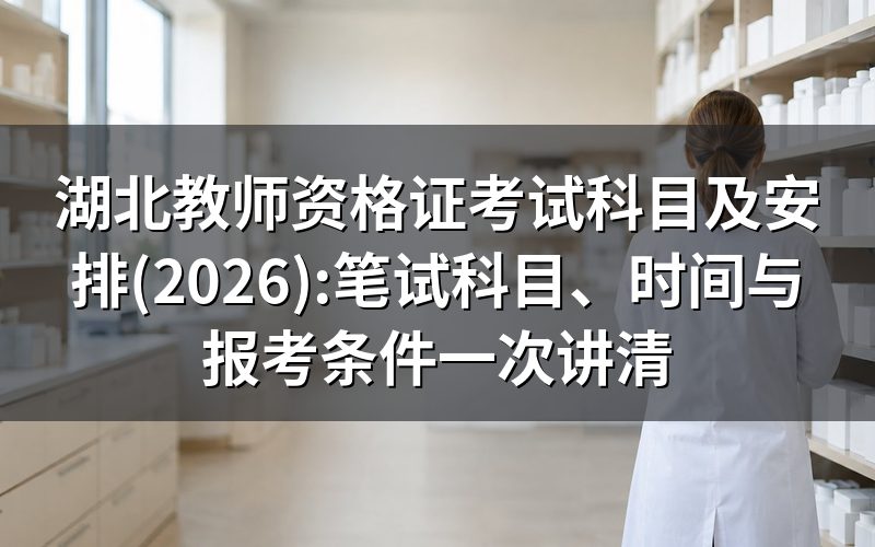 湖北教师资格证笔试考什么科目