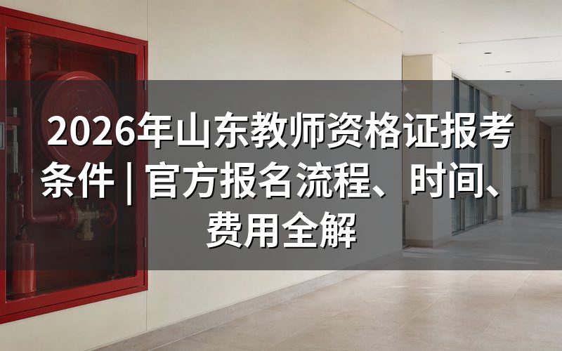 教师资格证书报考条件是什么（山东2026）