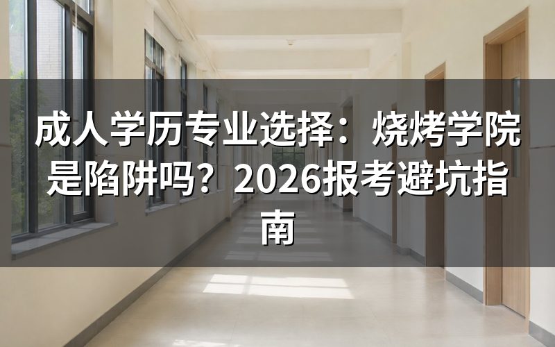 烧烤学院是学历陷阱吗？先看课程体系