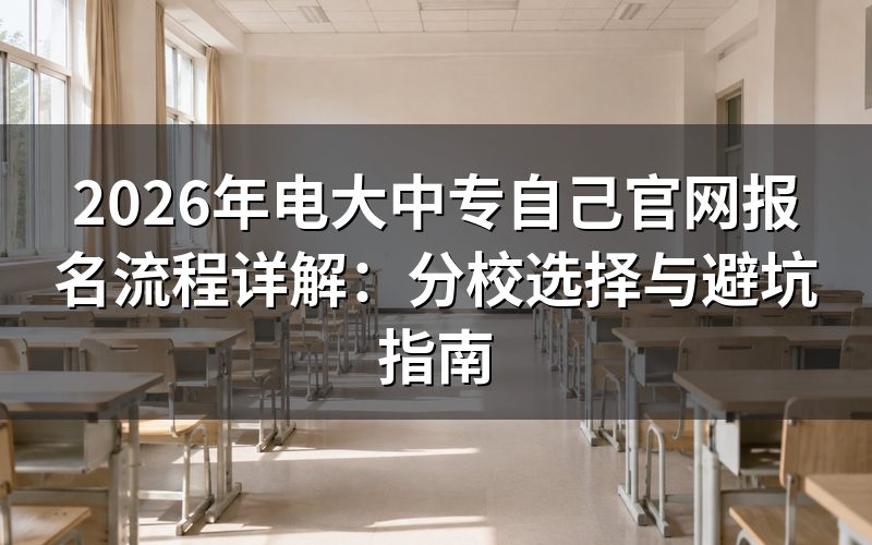 电大中专官网报名入口在哪里?