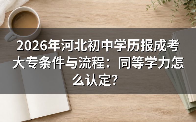 初中学历能报成考大专吗？官方报名条件解读