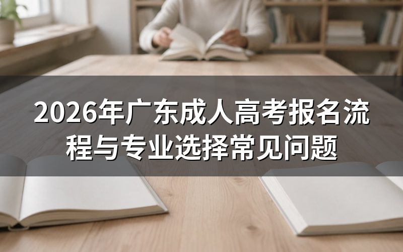 2026年广东成考报名时间与入口