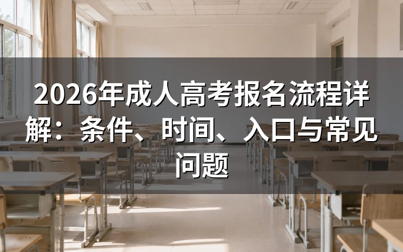 报考条件是什么？