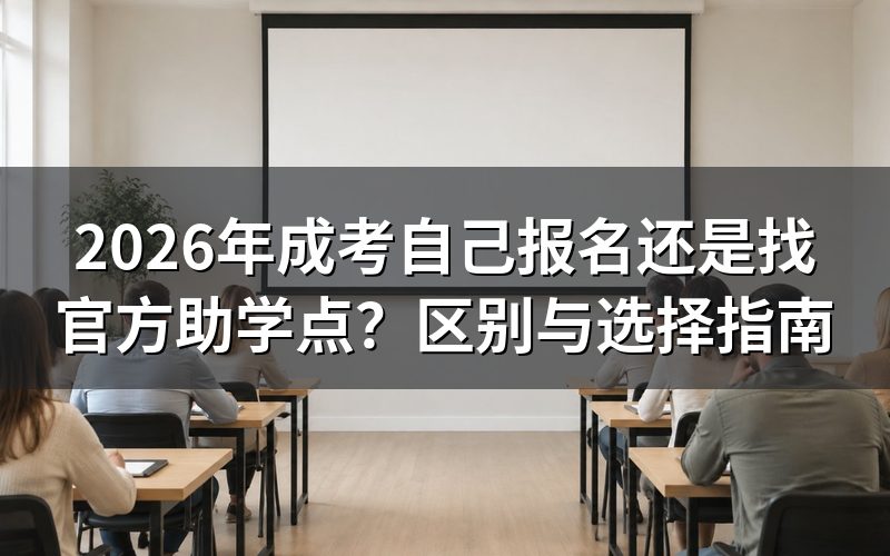 成考到底能不能自己报名？