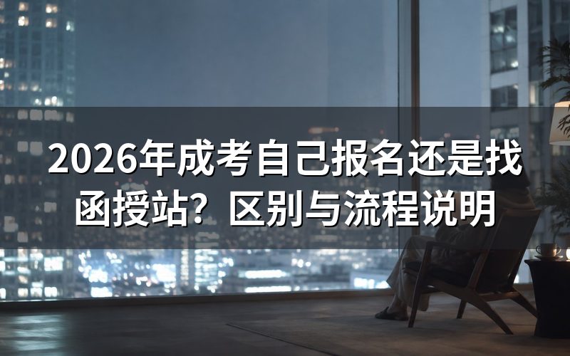成考自己报名可行吗?