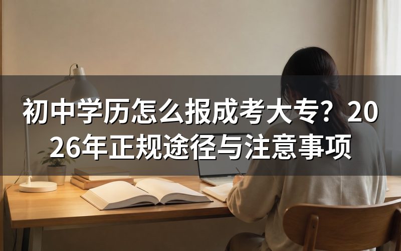初中学历报成考大专,需要什么条件?